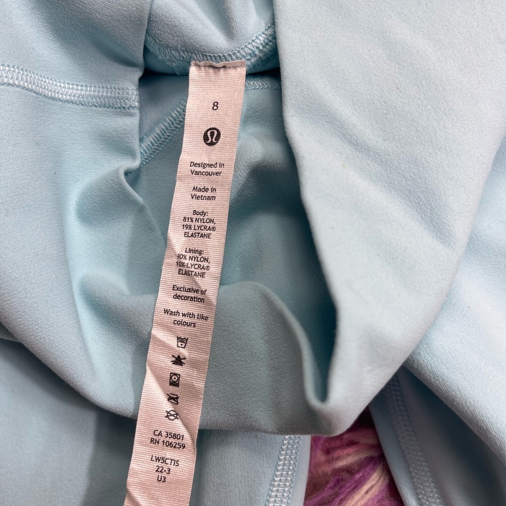 lululemon athletica Light Blue Leggings size 8 - Picture 4 of 7